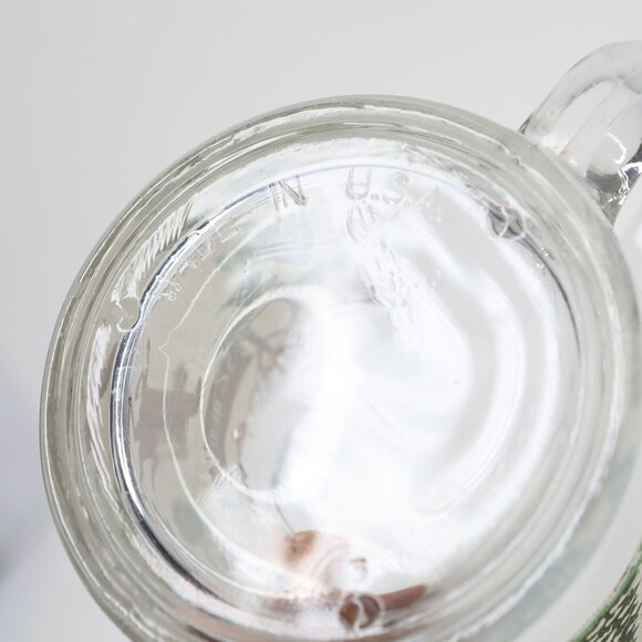 Vintage Libbey Winter Village Glass Coffee Christmas Mug Pine Trees Red Barn 90s - Picture 6 of 8